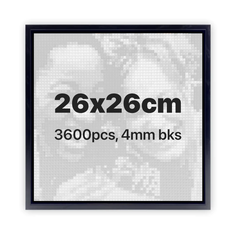 DIY-Custom Brick Mosaic Art Kit 26x26 cm, 3600 pcs, 4mm bricks, Includes Frame and Tools