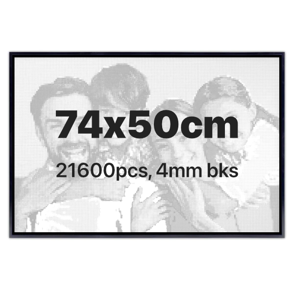 DIY-Custom Brick Mosaic Art Kit 74x50 cm, 21600 pcs, 4mm bricks, Includes Frame and Tools